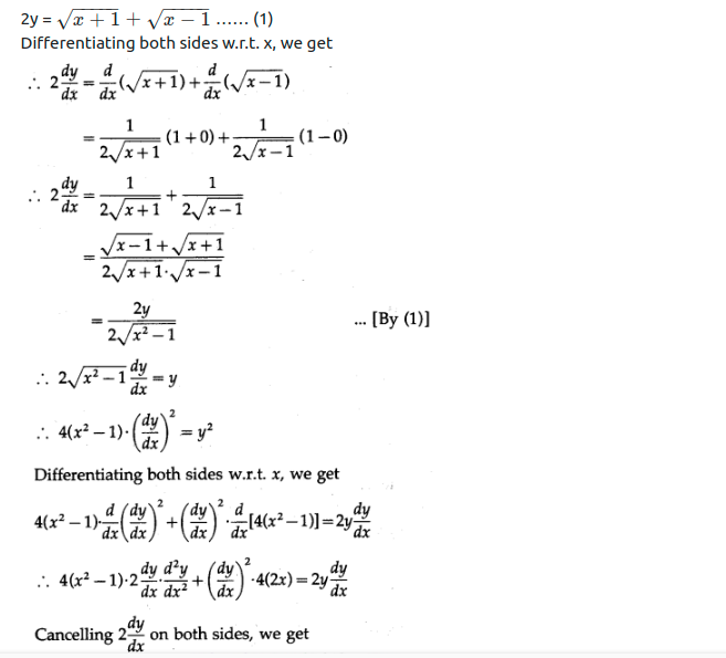 Maharashtra Board Solutions Class 12-Arts & Science Maths (Part 2): Chapter 1- Differentiation Ex 1.5