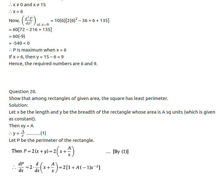 Maharashtra Board Solutions Class 12-Arts & Science Maths (Part 2): Chapter 2- Applications of Derivatives Ex 2.4