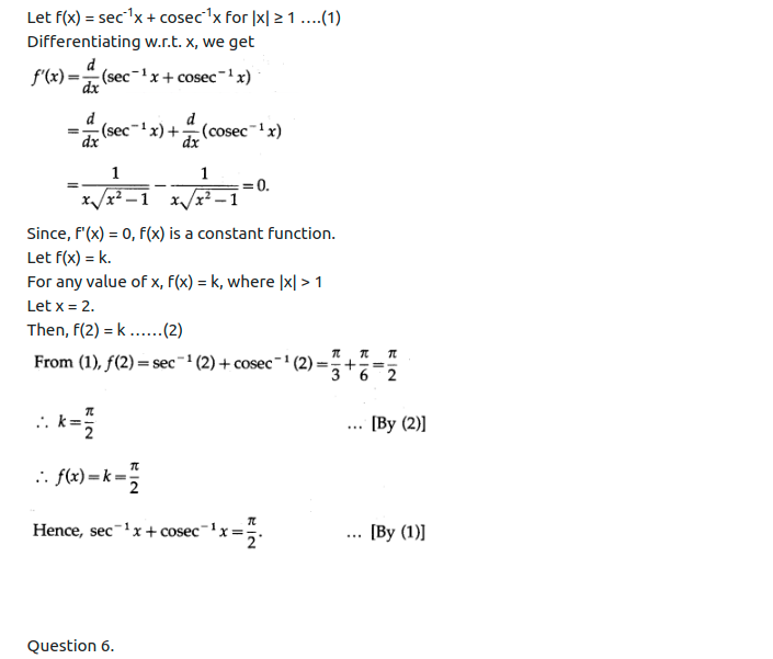 Maharashtra Board Solutions Class 12-Arts & Science Maths (Part 2): Chapter 1- Differentiation Ex 1.2