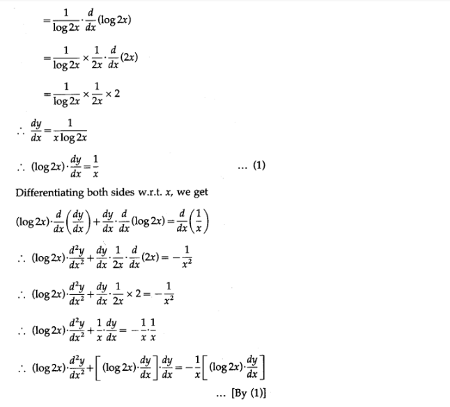 Maharashtra Board Solutions Class 12-Arts & Science Maths (Part 2): Chapter 1- Differentiation Ex 1.5
