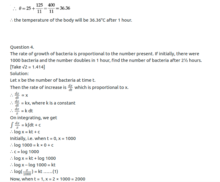 Maharashtra Board Solutions Class 12-Arts & Science Maths (Part 2): Chapter 6- Differential Equations Ex 6.6