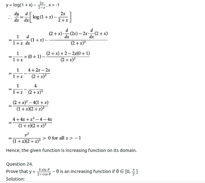 Maharashtra Board Solutions Class 12-Arts & Science Maths (Part 2): Chapter 2- Applications of Derivatives Ex 2.4