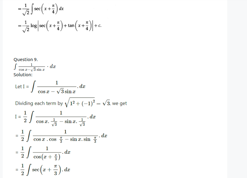 Maharashtra Board Solutions Class 12-Arts & Science Maths (Part 2): Chapter 3- Indefinite Integration Ex 3.2 (B)