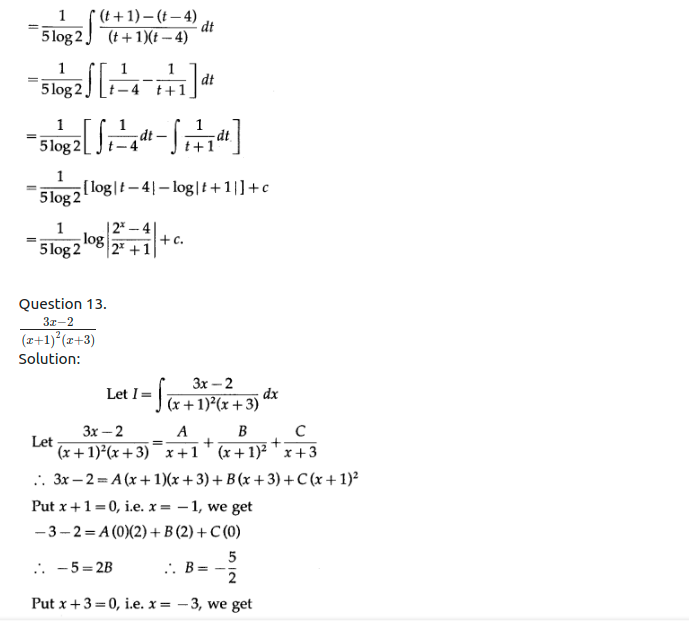Maharashtra Board Solutions Class 12-Arts & Science Maths (Part 2): Chapter 3- Indefinite Integration Ex 3.4