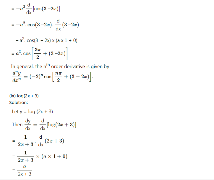 Maharashtra Board Solutions Class 12-Arts & Science Maths (Part 2): Chapter 1- Differentiation Ex 1.5