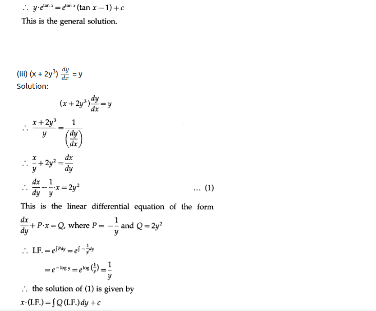 Maharashtra Board Solutions Class 12-Arts & Science Maths (Part 2): Chapter 6- Differential Equations Ex 6.5