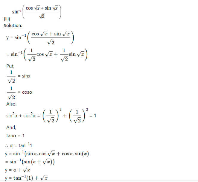 Maharashtra Board Solutions Class 12-Arts & Science Maths (Part 2): Chapter 1- Differentiation Ex 1.2
