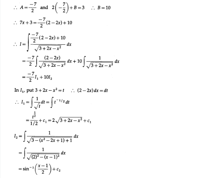 Maharashtra Board Solutions Class 12-Arts & Science Maths (Part 2): Chapter 3- Indefinite Integration Ex 3.2 (C)