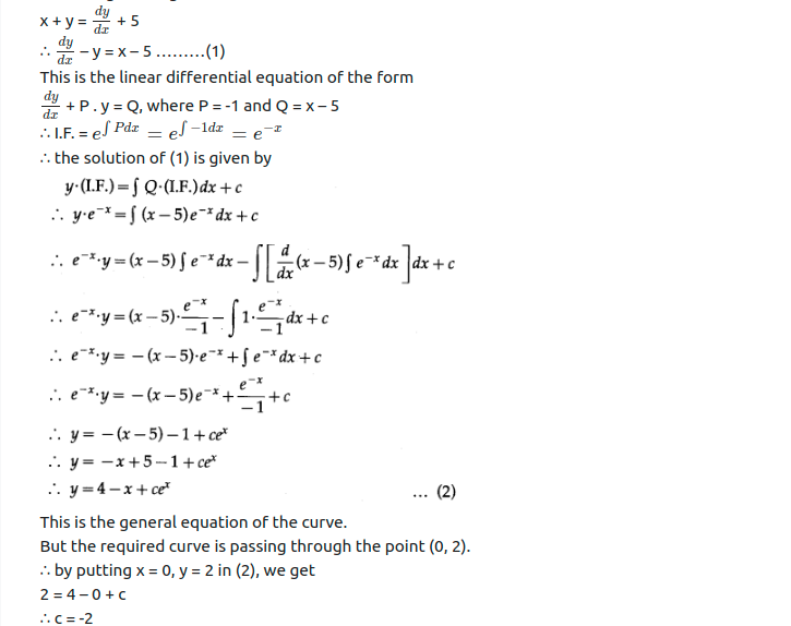 Maharashtra Board Solutions Class 12-Arts & Science Maths (Part 2): Chapter 6- Differential Equations Ex 6.5
