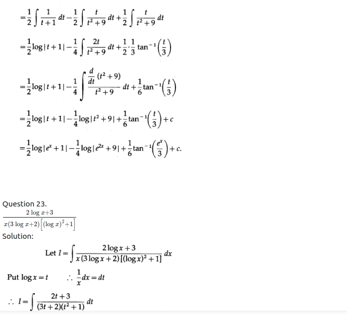 Maharashtra Board Solutions Class 12-Arts & Science Maths (Part 2): Chapter 3- Indefinite Integration Ex 3.4