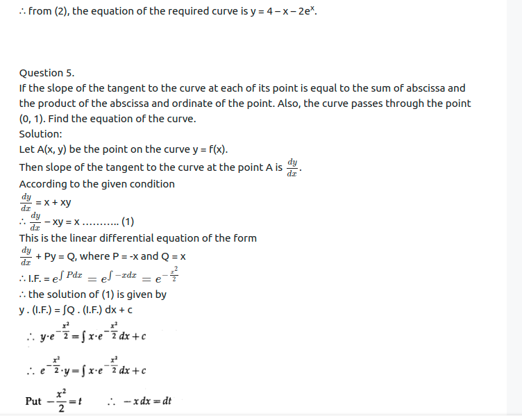 Maharashtra Board Solutions Class 12-Arts & Science Maths (Part 2): Chapter 6- Differential Equations Ex 6.5