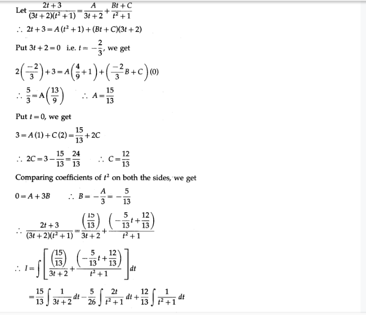 Maharashtra Board Solutions Class 12-Arts & Science Maths (Part 2): Chapter 3- Indefinite Integration Ex 3.4