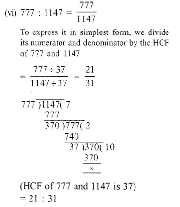 RS Aggarwal Solutions for Class 6 Maths Chapter 10–Ratio, Proportion and Unitary Method Ex 10A Question 2
