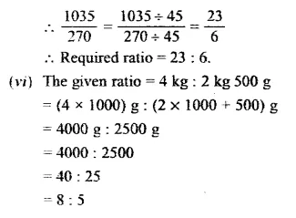 RS Aggarwal Solutions for Class 6 Maths Chapter 10–Ratio, Proportion and Unitary Method Ex 10A Question 3