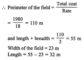 RS Aggarwal Solutions for Class 6 Maths Chapter 21–Concept of Perimeter and Area Ex 21A Question 4