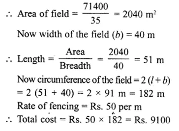 RS Aggarwal Solutions for Class 6 Maths Chapter 21–Concept of Perimeter and Area Ex 21D Question 11