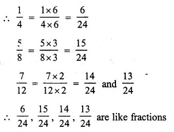RS Aggarwal Solutions for Class 6 Maths Chapter 5–Fractions Ex 5CD Question 3