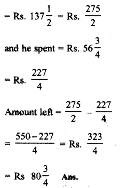 RS Aggarwal Solutions for Class 6 Maths Chapter 5–Fractions Ex 5F Question 28