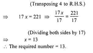 RS Aggarwal Solutions for Class 6 Maths Chapter 9–Linear Equations in One Variable Ex 9C Question 5