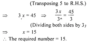 RS Aggarwal Solutions for Class 6 Maths Chapter 9–Linear Equations in One Variable Ex 9C Question 6