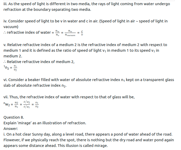 Maharashtra Board Solutions Class 11-Physics: Chapter 9- Optics