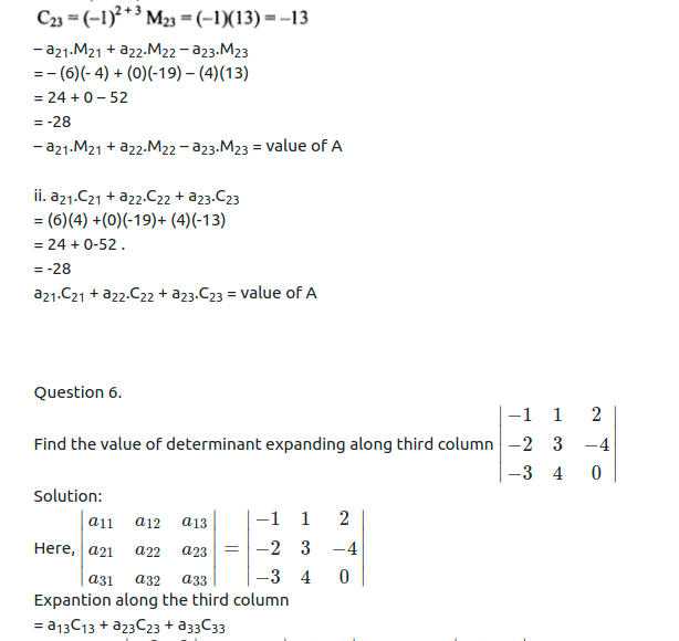 Maharashtra Board Solutions Class 11-Arts & Science Maths (Part 1): Chapter 4- Determinants and Matrices Ex 4.1