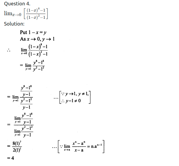 Maharashtra Board Solutions Class 11-Arts & Science Maths (Part 2): Chapter 7- Limits Ex 7.1