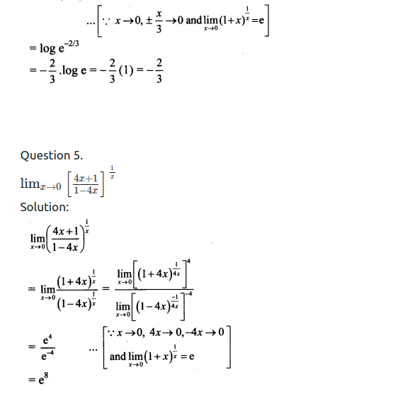 Maharashtra Board Solutions Class 11-Arts & Science Maths (Part 2): Chapter 7- Limits Ex 7.6