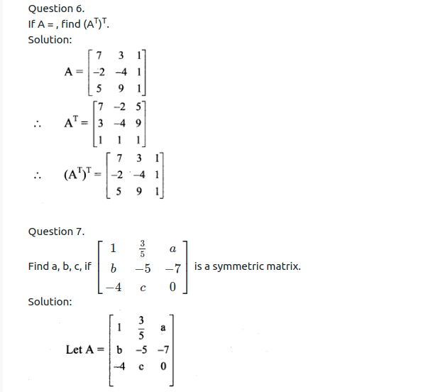 Maharashtra Board Solutions Class 11-Arts & Science Maths (Part 1): Chapter 4- Determinants and Matrices Ex 4.7