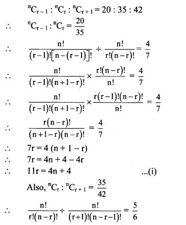 Maharashtra Board Solutions Class 11-Arts & Science Maths (Part 2): Chapter 3- Permutations and Combination Ex . 3.6