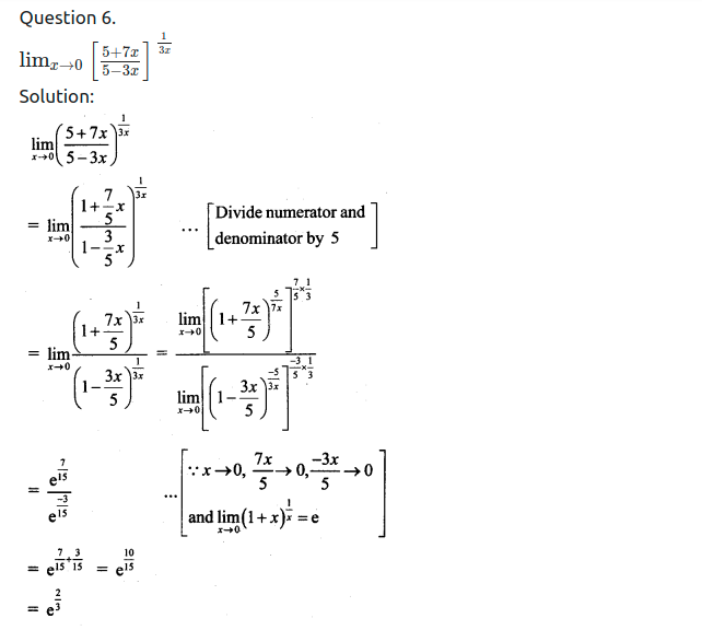 Maharashtra Board Solutions Class 11-Arts & Science Maths (Part 2): Chapter 7- Limits Ex 7.6