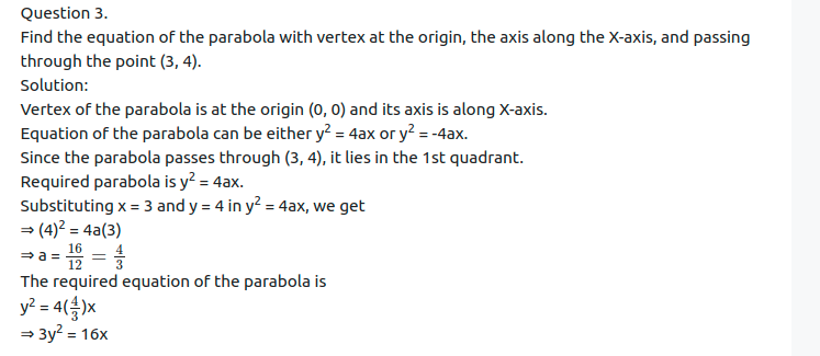 Maharashtra Board Solutions Class 11-Arts & Science Maths (Part 1): Chapter 7- Conic Sections Ex 7.1
