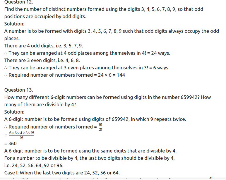 Maharashtra Board Solutions Class 11-Arts & Science Maths (Part 2): Chapter 3- Permutations and Combination Ex . 3.4