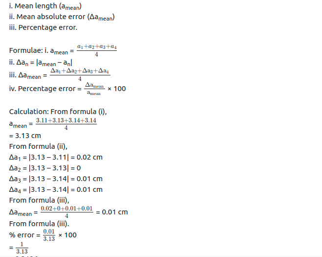 Maharashtra Board Solutions Class 11-Physics: Chapter 1- Units and Measurements 