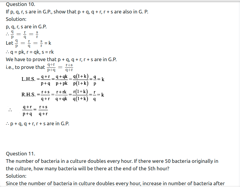 Maharashtra Board Solutions Class 11-Arts & Science Maths (Part 2): Chapter 2- Sequences and Series Ex. 2.1