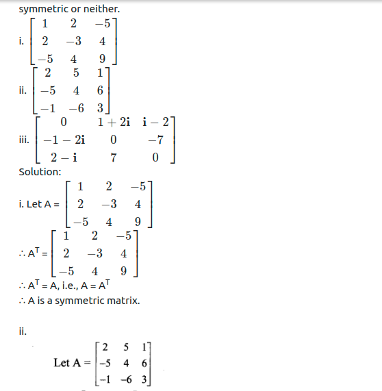 Maharashtra Board Solutions Class 11-Arts & Science Maths (Part 1): Chapter 4- Determinants and Matrices Ex 4.7