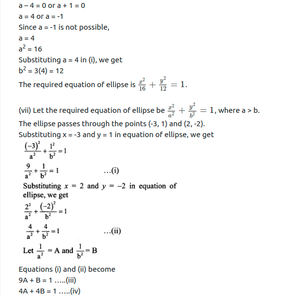 Maharashtra Board Solutions Class 11-Arts & Science Maths (Part 1): Chapter 7- Conic Sections Ex 7.2