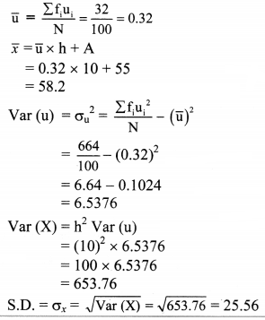 Maharashtra Board Solutions Class 11-Arts & Science Maths (Part 1): Chapter 8- Measures of Dispersion Ex 8.2