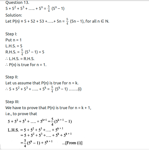 Maharashtra Board Solutions Class 11-Arts & Science Maths (Part 2): Chapter 4- Methods of Induction and Binomial Theorem Ex 4.1
