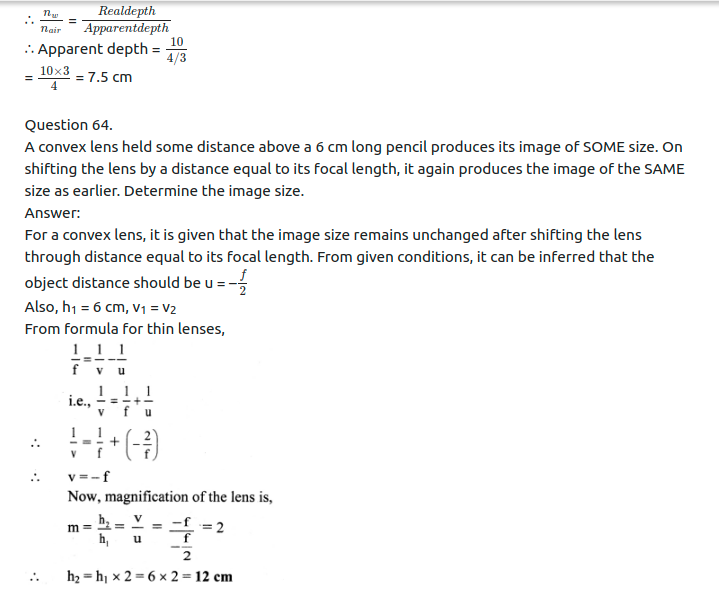 Maharashtra Board Solutions Class 11-Physics: Chapter 9- Optics