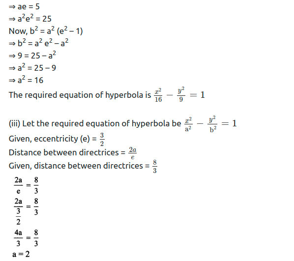 Maharashtra Board Solutions Class 11-Arts & Science Maths (Part 1): Chapter 7- Conic Sections Ex 7.3