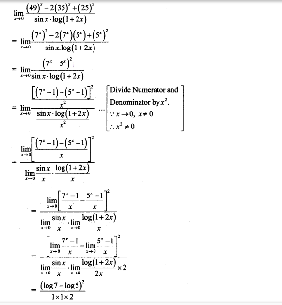 Maharashtra Board Solutions Class 11-Arts & Science Maths (Part 2): Chapter 7- Limits Ex 7.6