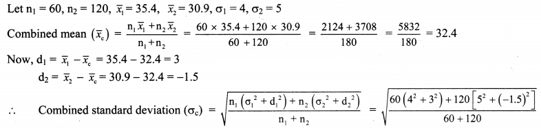 Maharashtra Board Solutions Class 11-Arts & Science Maths (Part 1): Chapter 8- Measures of Dispersion Ex 8.3
