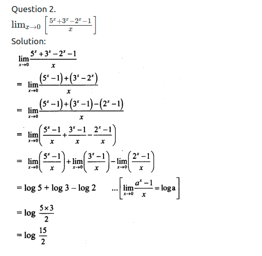 Maharashtra Board Solutions Class 11-Arts & Science Maths (Part 2): Chapter 7- Limits Ex 7.6