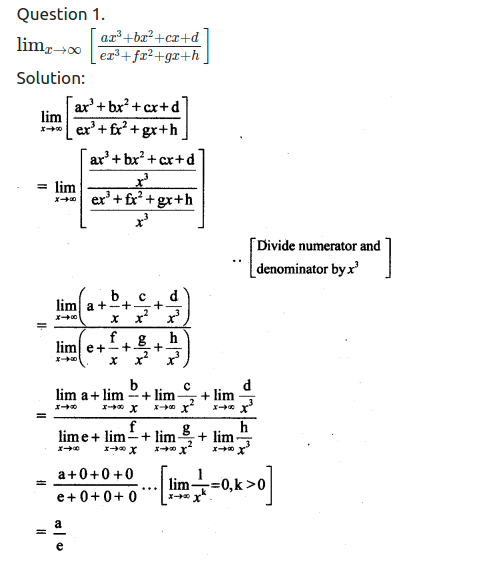 Maharashtra Board Solutions Class 11-Arts & Science Maths (Part 2): Chapter 7- Limits Ex 7.7