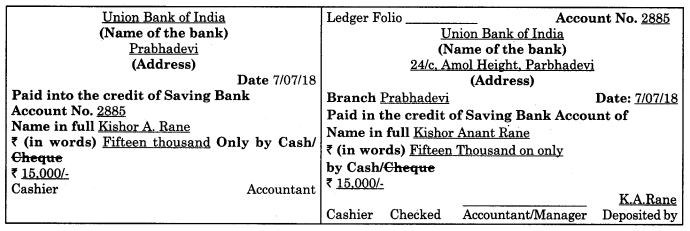 Maharashtra Board Solutions Class 11-Book Keeping and Accountancy: Chapter 6- Bank Reconciliation Statement 7.2