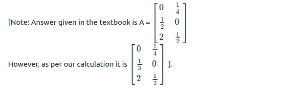 Maharashtra Board Solutions Class 11-Arts & Science Maths (Part 1): Chapter 4- Determinants and Matrices Ex 4.4