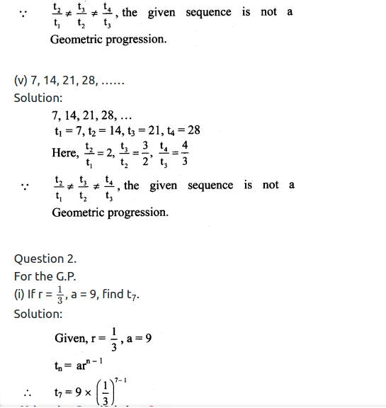 Maharashtra Board Solutions Class 11-Arts & Science Maths (Part 2): Chapter 2- Sequences and Series Ex. 2.1