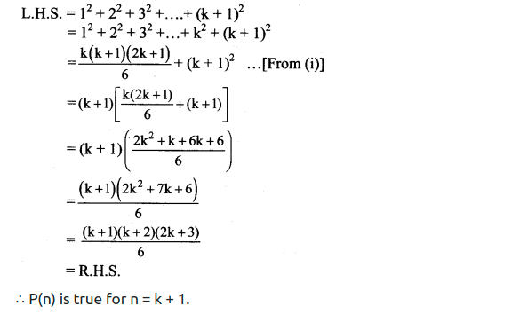 Maharashtra Board Solutions Class 11-Arts & Science Maths (Part 2): Chapter 4- Methods of Induction and Binomial Theorem Ex 4.1