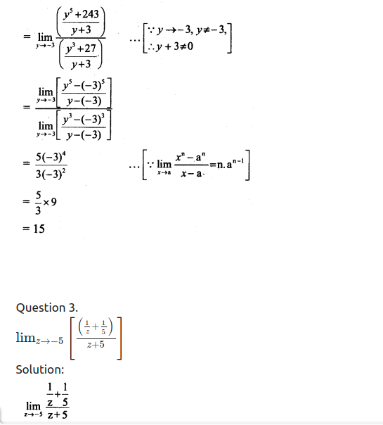 Maharashtra Board Solutions Class 11-Arts & Science Maths (Part 2): Chapter 7- Limits Ex 7.1